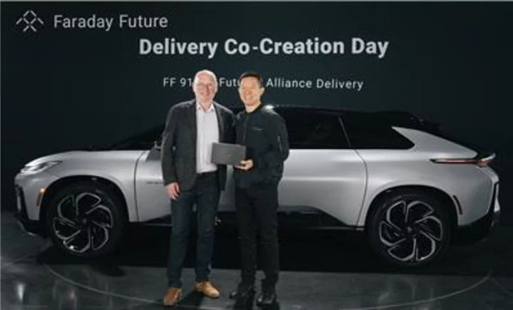 Faraday Future Delivers the FF 91 2.0 Futurist Alliance to YT Jia, Company Founder and Chief Product and User Ecosystem Officer at its “Delivery Co-Creation Day”