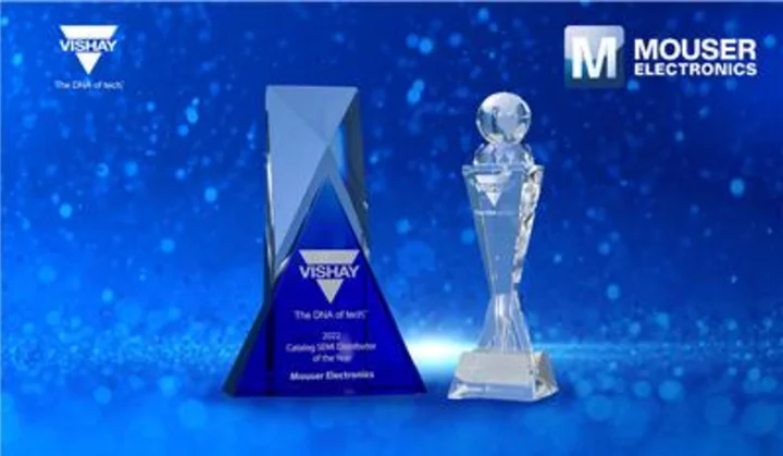 Vishay Honors Mouser With Top Awards for Distribution Excellence