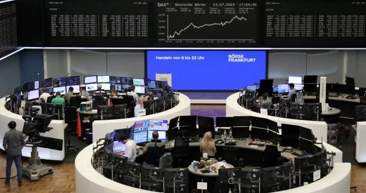 Tepid China data, Richemont pull down European shares