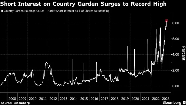 Bearish Bets on Country Garden Jump to Record as Doubts Grow