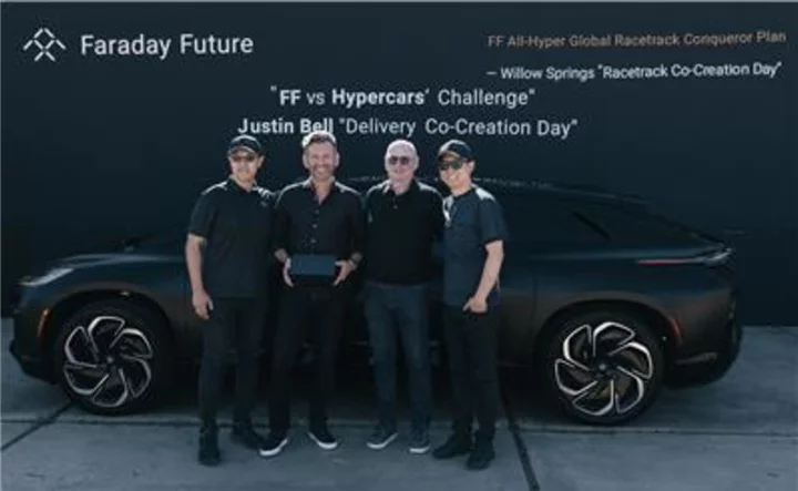 FF 91 2.0 Futurist Alliance Breaks Willow Springs International Raceway Lap Record in Its Class, Previously Held by a Lamborghini Urus, and Faraday Future Delivers New Vehicle to World Champion Race Car Driver Justin Bell