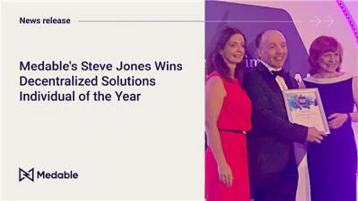 Medable Vice President of Data Analytics Steve Jones Wins Esteemed Decentralized Solutions Individual of the Year