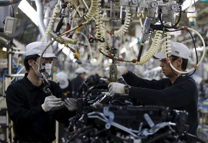 Japan's factory activity shrinks at slower pace in Aug - PMI