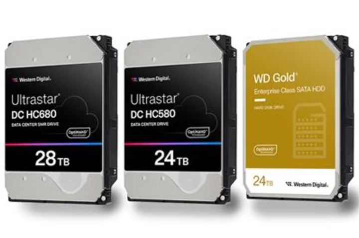 Western Digital Begins Volume Shipments of 24TB CMR HDDs; Industry Adoption of SMR Strengthens as 28TB SMR HDD Ramps