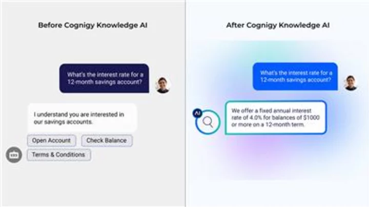 Cognigy Unveils Its Knowledge AI Solution for Enterprise Customer Service