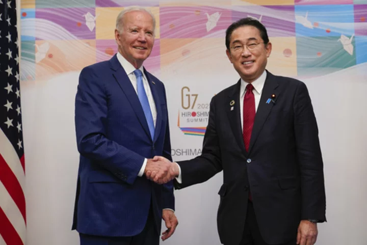 Biden consults with Japan's Kishida ahead of Group of Seven summit in Hiroshima
