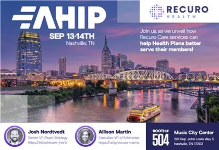 Recuro Health Showcases Risk Adjustment & Quality Measurement Solutions for Health Plans at AHIP's 2023 Consumer Experience & Digital Health Forum